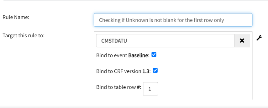 Rule Studio in 3.12 and later, showing options for a Target.